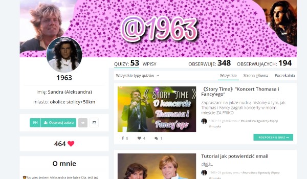 Ocenianie profilu @1963