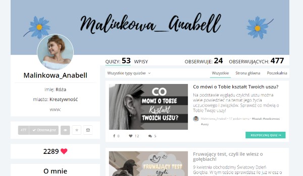 Ocenianie profilu @Malinkowa_Anabell