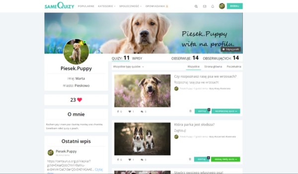 Ocenka profilu @piesek.Puppy