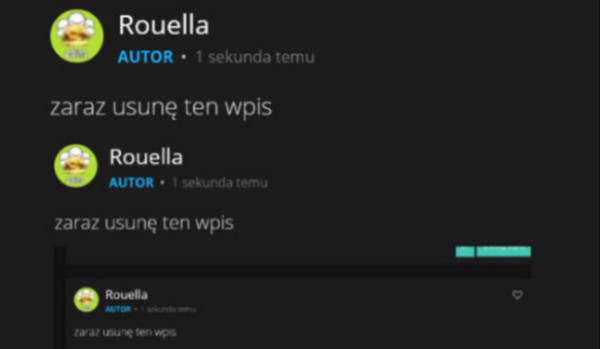 zaraz usunę ten wpis