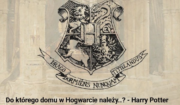 Do którego domu w Hogwarcie należy..? – Harry Potter