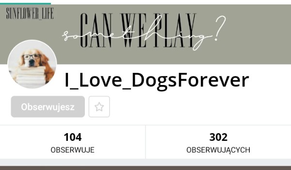 Oceniam profil – @I_Love_DogsForever