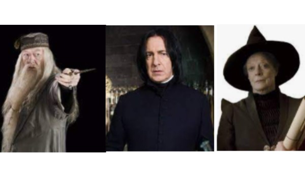 Albus Dumbledore, Severus Snape, Minerwa McGonagall. O kim mowa?