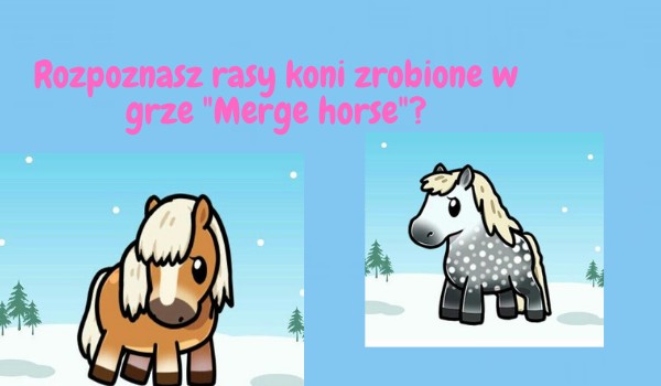 Rozpoznasz rasy koni zrobione w grze „Merge horse”?