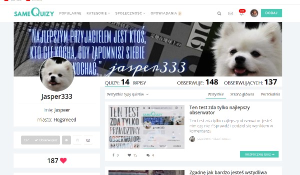 Ocena profilu @Jasper333