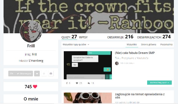 Ocena profilu @Frill