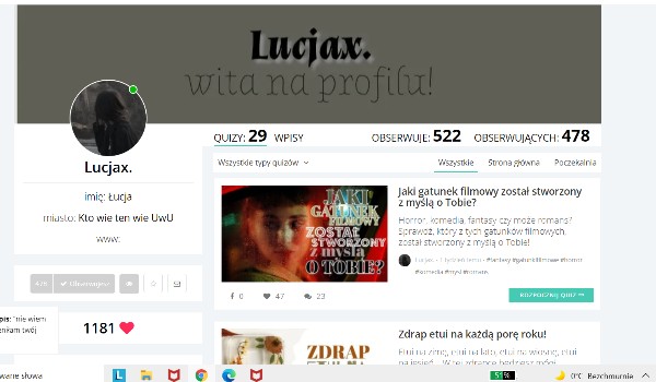 Oceniam profil @Lucjax.