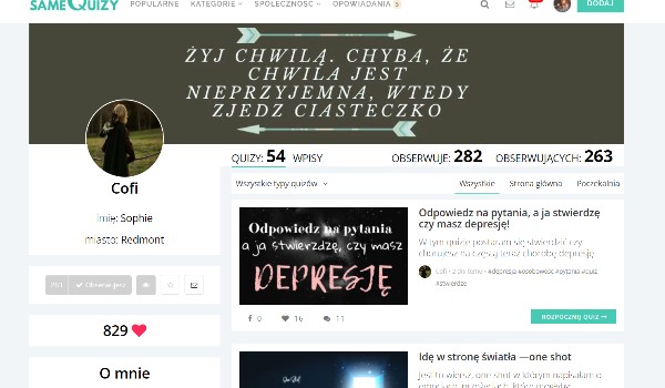 Ocenienie profilu @Cofi