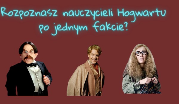 Rozpoznasz nauczycieli Hogwartu po jednym fakcie?
