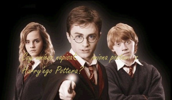 Czy umiesz napisać imiona postaci z Harry’ego Potter’a?