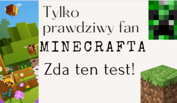 Tylko prawdziwy fan Minecrafta zda ten test!