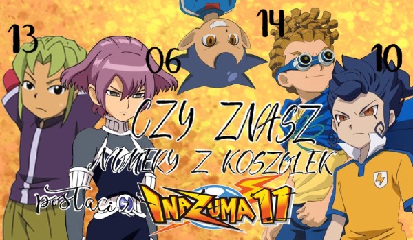 Czy wiesz jakie numery na koszulkach mają postacie z Inazumy??? (Inazuma Eleven, Go, Chrono Stone)
