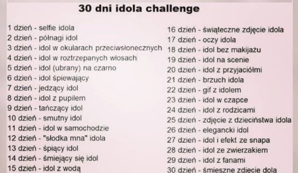30 dni idola CHALLENGE