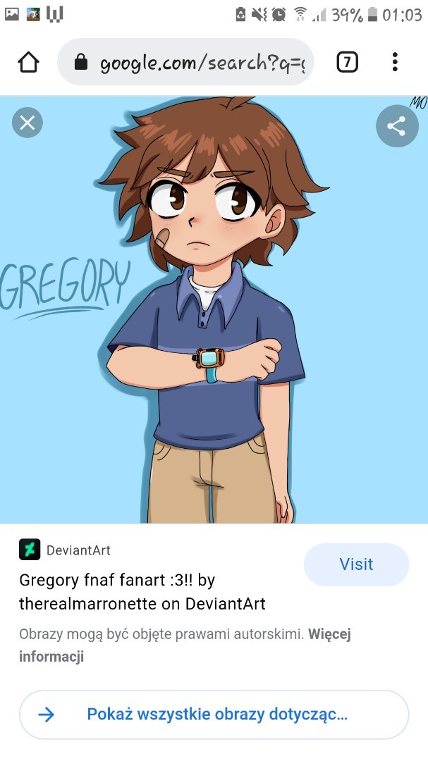 Gregory fnaf fanart :3!! by therealmarronette on DeviantArt