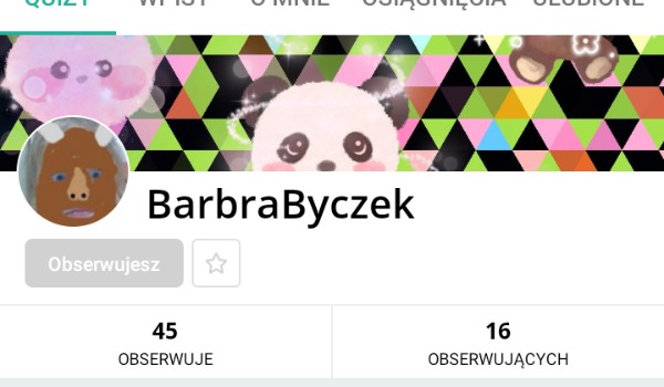 Oceniam profil @BarbraByczek