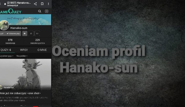 Oceniam profil @Hanako-sun