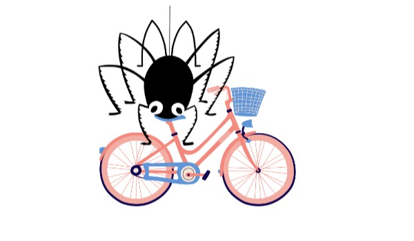 pajączek na rowerze