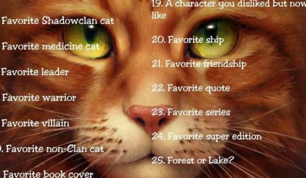 30 days whit Warrior Cats! #2