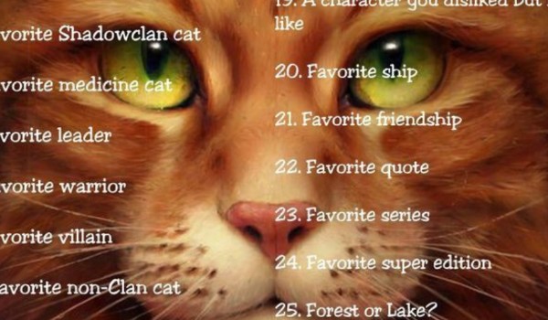 30 days whit Warrior Cats! #4