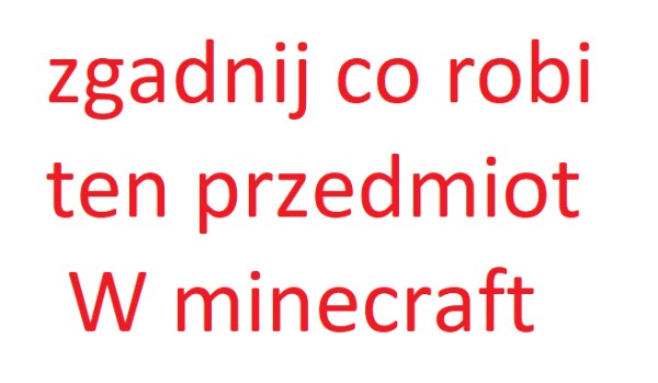 Zgadnij co robi ten przedmiot w minecraft