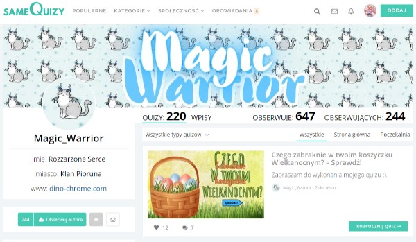 OCENIANIE PROFILU @Magic_Warrior