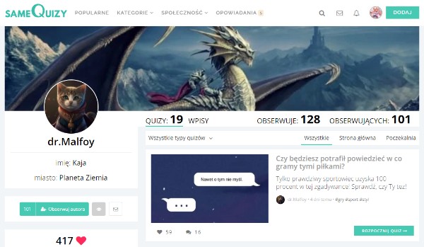 OCENIANIE PROFILU @dr.Malfoy