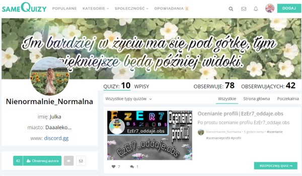 OCENIANIE PROFILU @Nienormalnie_Normalna