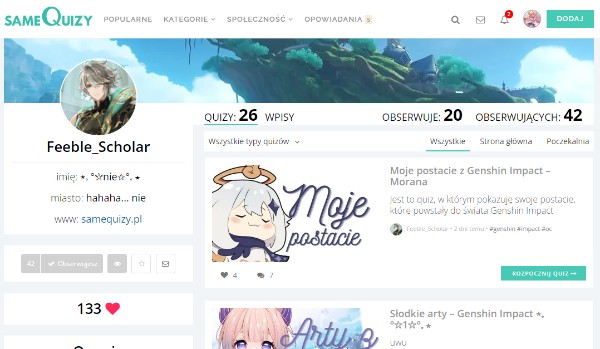 OCENIANIE PROFILU @Feeble_Scholar