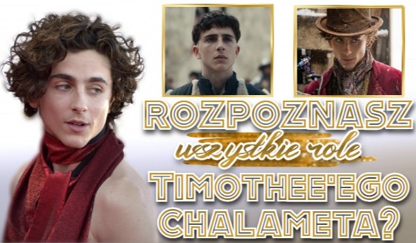 Czy rozpoznasz wszystkie popularne role Timothée’ego Chalameta?