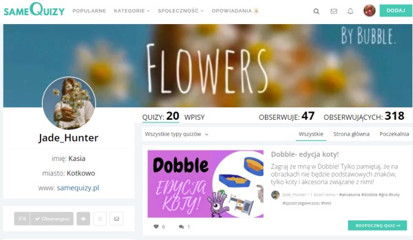 OCENIANIE PROFILU @Jade_Hunter