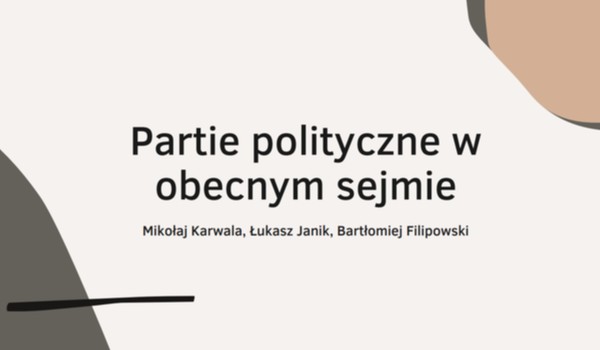 Partie polityczne – Quiz