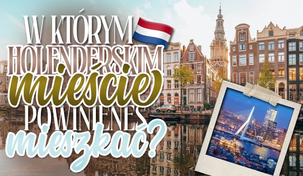 W którym holenderskim mieście powinieneś mieszkać?