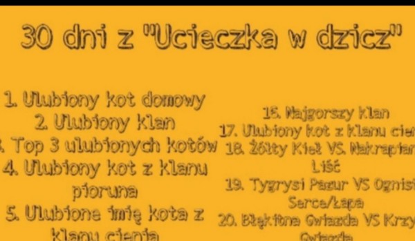 30 dni z „Ucieczka w Dzicz” #2