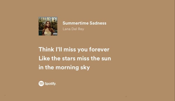 summertime sadness – lana del rey