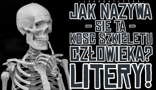 Jak nazywa się ta kość szkieletu człowieka? Litery!
