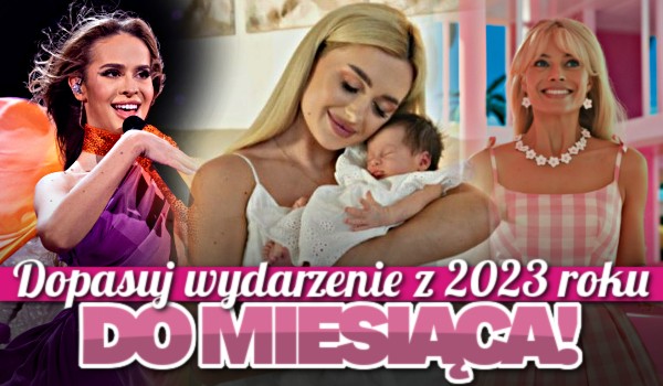 Dopasuj wydarzenie z 2023 roku do miesiąca!