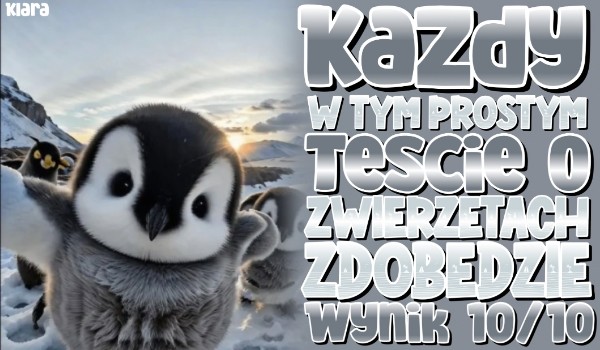 KAŻDY w tym prostym teście o zwierzętach zdobędzie wynik 10/10!