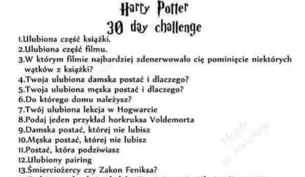 30 dni z Harrego Pottera dzień 2