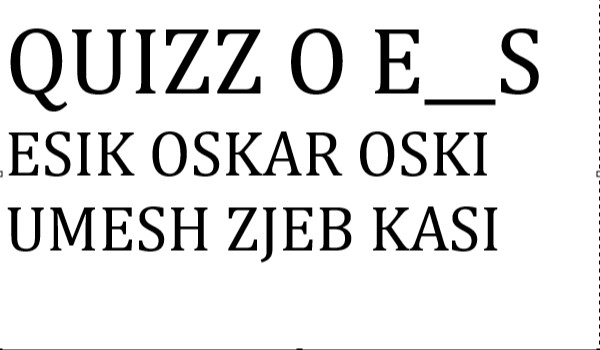 QUIZZ O OSKARKU
