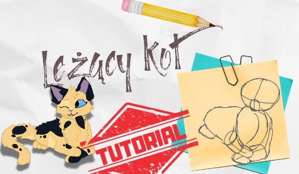 Tutorial na rysowanie kota – kot leżący (szkic)