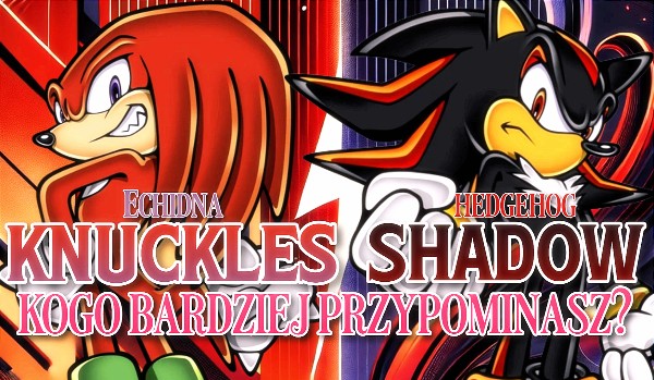 Knuckles czy Shadow – Kogo bardziej przypominasz?