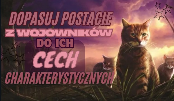 Dopasuj postacie z wojowników do ich cech charakterystycznych.