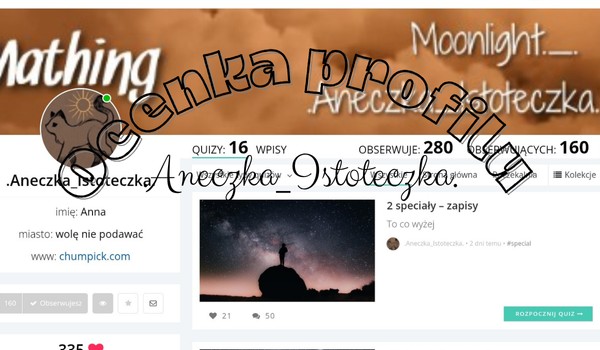 Ocenianie profilu.Aneczka_Istoteczka.
