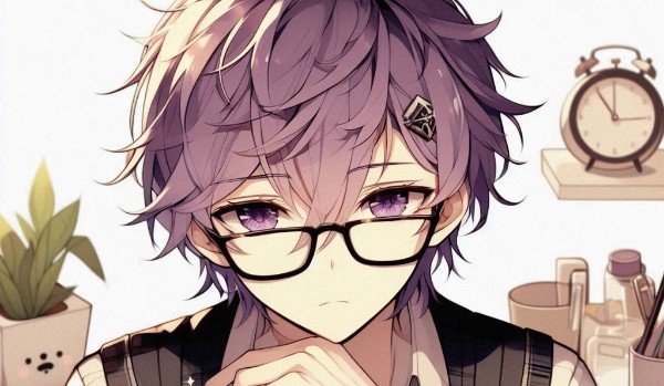 Fioletowo włosy chłopak #4