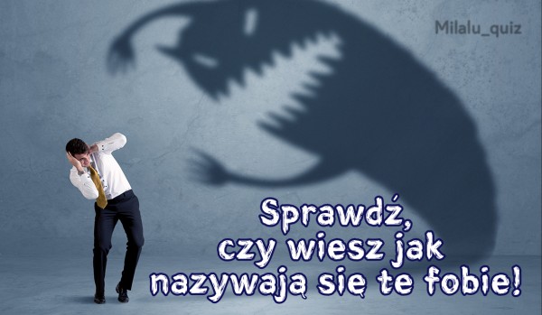 Czy wiesz jak nazwać tą fobię?