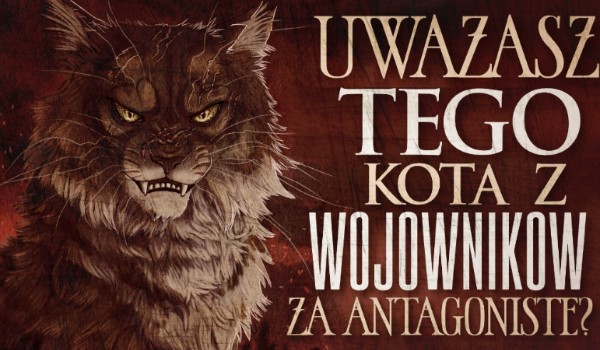 Czy uważasz tego kota z „Wojowników” za antagonistę?
