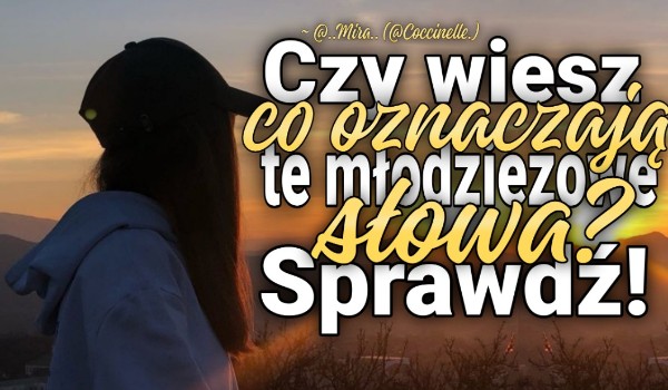 Czy wiesz co oznaczają te młodzieżowe słowa?