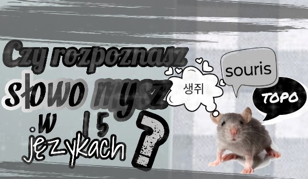 Czy rozpoznasz słowo mysz w 15 językach?