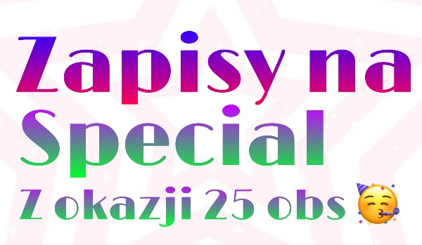 Zapisy na special